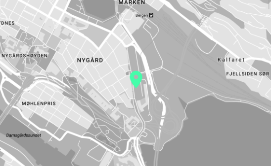 Map of location in Bergen